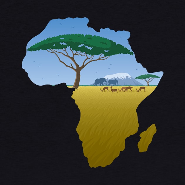 Africa Map Landscape 2 by Malchev